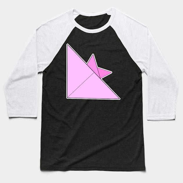 Fish Heartfish Origami Sticker Style Design Baseball T-Shirt by aaallsmiles